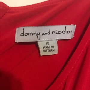 Tan red and black dress